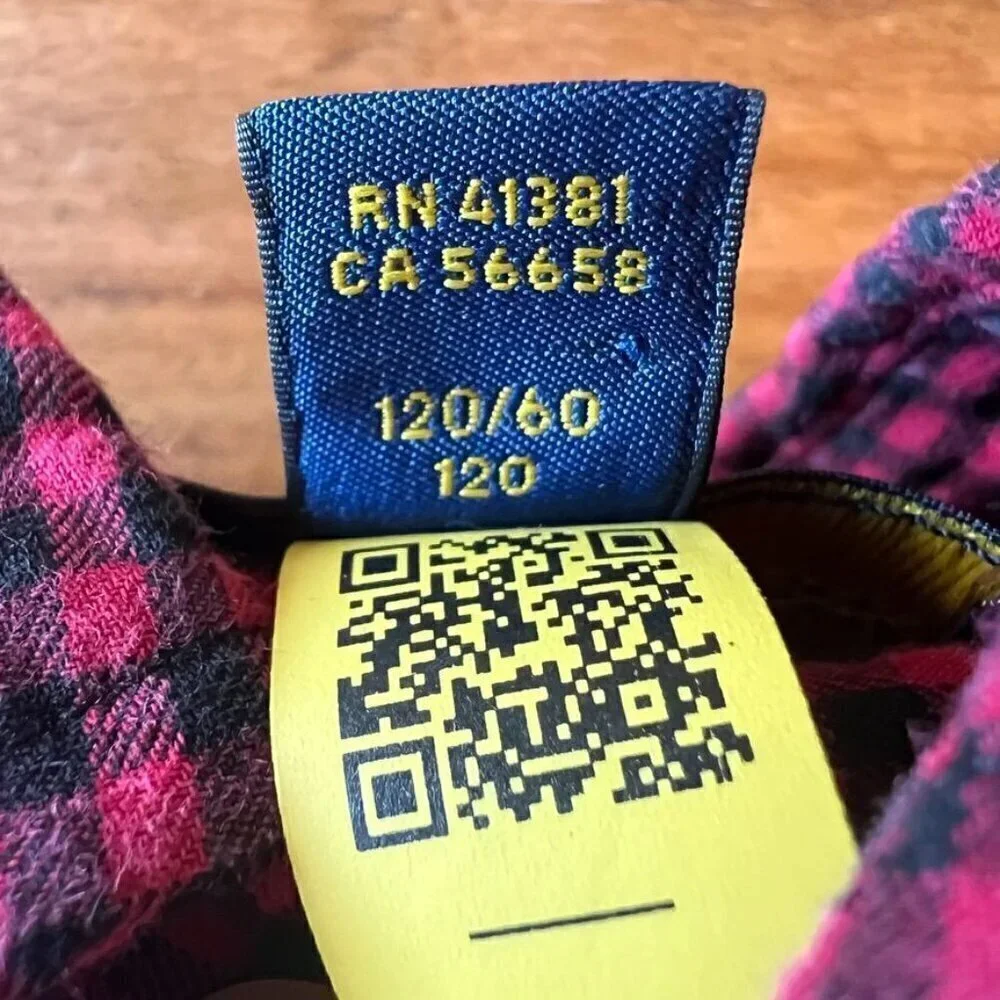 Ralph Lauren Black & Red Check Button Front Shirt Youth 6